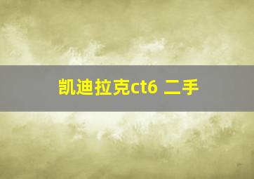 凯迪拉克ct6 二手